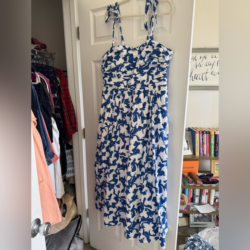 Abercrombie & Fitch Blue and White Maxi Dress